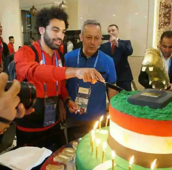 See How Salah Was Surprised On His Birthday After Losing World Cup Match (Photos)